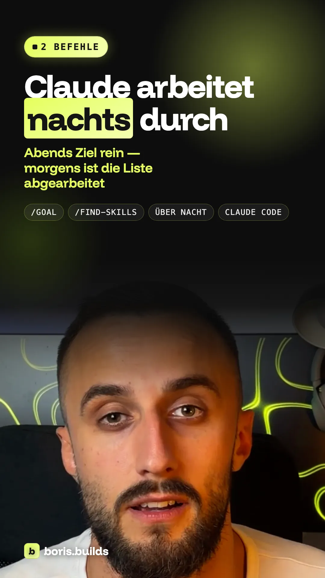 Reel: Claude arbeitet die Nacht durch